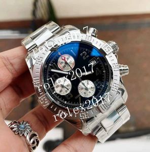 Superkwaliteit GF Factory Heren II Chronograaf 43 mm SS Best Edition grijs/witte wijzerplaat op SS-armband Datum 7750 Automatisch uurwerk Horloges