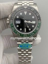 Montres pour hommes de super qualité Clean Factory Main gauche 40mm 126720 DD3285 Mouvement automatique mécanique montre pour hommes noir vert céramique bracelet jubilé montres-bracelets