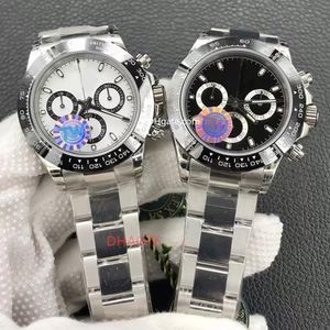 Super kwaliteit herenhorloge automatische chronograaf ETA 7750 Ultra dunne 12,2 mm keramische bezel 40 mm 904L roestvrij staal saffierglas herenhorloges