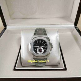 Super Quality Watch BPF 40.5mm 5980/1A-001 Cronógrafo de acero inoxidable CAL.7750 Movimiento Automático Cronógrafo transparente Mecánico Relojes de pulsera para hombre Relojes