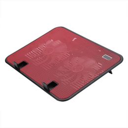 Freeshipping Superstille Laptop Koeler Cooling Pad Base USB 2 Fans Stand voor 10 "tot 14" Notebook Patft
