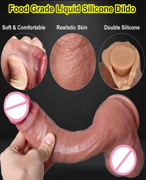 Súper real de la piel silicona grande enorme consolador realista taza de succión polla masculina pene de goma artificial juguetes sexuales para mujeres vaginales2933349204