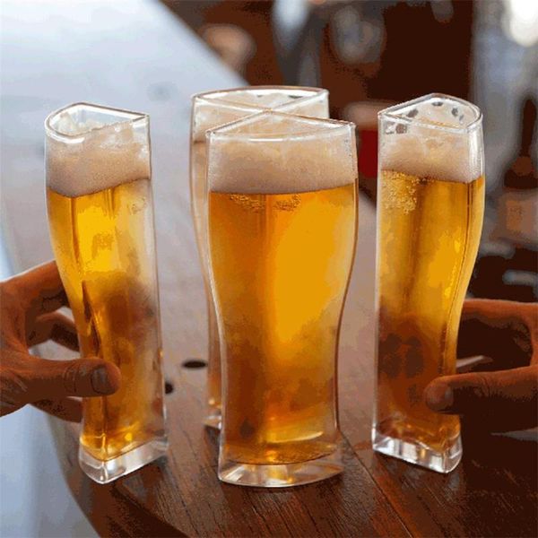 Super goélette verres à bière tasse tasse séparable 4 parties grande capacité verre épais Transparent pour Club Bar fête maison vin
