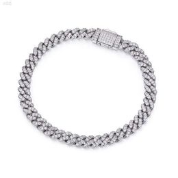 Super september Ice Cuban 925 Silver Sterling 6mm Cubaanse ketting Moissaniet Bracelet Kettingen Hip Hop Sieraden Diamant Cuban Link Chain Moissanite