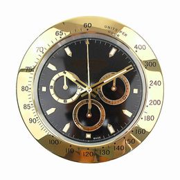 Super silencieuse Clock de luxe Metal Metal Design moderne Grand mur montre la maison