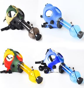 Super Silicone Mask Creative Acryl Rook Pipe Gas Mask Pipes Acryl Bongs Tabacco Shisha Pipe Water Pipe 4584345