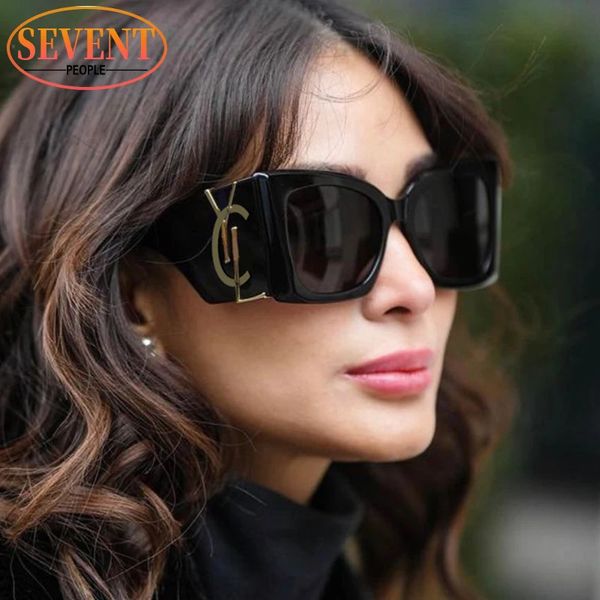 Gafas de sol de ojo de gato de súper tamaño para mujeres en 2023 Diseñador de marcas de lujo Gafas de sol de mujer de moda