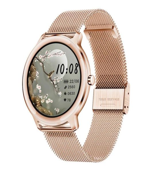Super Slim Fashion Women Smart Watch 2021 Smartwatch à écran rond complet pour femme pour la fréquence cardiaque pour Android et iOS7268028