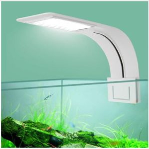 Super Slim LED Aquarium Light Lighting plants Grow Light 5W/10W/15W Aquatic Plant Lighting Waterproof Clip-on Lamp For Fish TankSuper Slim L