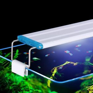 Super Slim LEDs Aquarium Beleuchtung Wasserpflanze Licht 18-75 cm ausziehbare wasserdichte Clip-on-Lampe für Aquarium Y200922