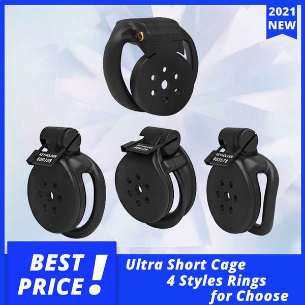 Super Small Cock Cage 3D Impreso Cobra Mamba HT-V4 Anillo para el pene Dispositivo de castidad masculina Adultos Juguetes sexy para hombres Gay Manga Lock