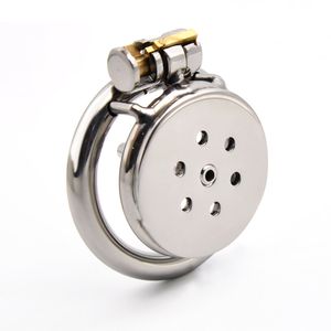 Super Small Stainless Steel Male Chastity Device,Cock Cage With Anti-off Ring Catheter,Penis Rings,BDSM Adult Sex Toys For Man A399