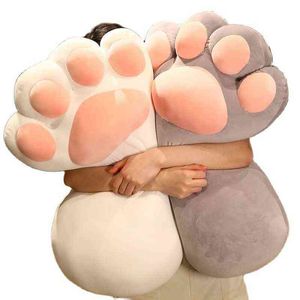 Super Doux Chat Jambe Câlin Massage Oreiller En Peluche Rempli Aniaml Ours Forme Avec Couverture Dormir Pour Fille J220704