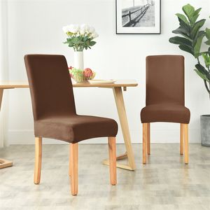 Super Soft Chair Cover Real Velvet Fabric Luxe Office Seat Cases Stretch stoelhoezen voor eetkamer Hotel Huis de Chaise