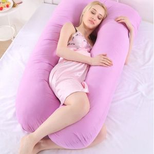 Almohada multifuncional de tela de terciopelo de cristal súper suave, almohada lateral lavable, cojín para siesta en forma de U para mujeres embarazadas 294j