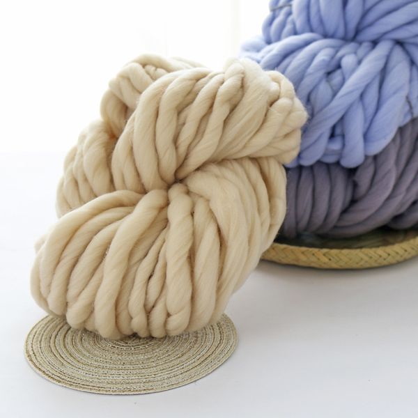 Super doux DIY Chunky Wool Tricoting Woard Couverture Fil Super épaisse fil pour tricot / crochet / tapis / chapeaux