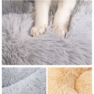 Super Soft Dog Lit Long Peluche Pet Kennel Deep Sleeping Chiens Chats Maison Tapis Canapé pour chiot Chihuahua Pug Panier Animaux Lits Pads LJ201203