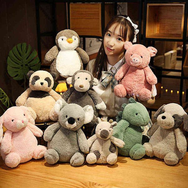 Super Soft Furry Baby Sussen Cuddle Bunny Dog Pig Koala Dinosaur Panda Cuddles Doll Cuscino Regalo Kawaii per bambini J220704