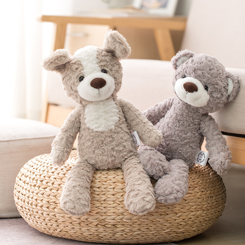 Super doux jambes longues bébé apaiser jouet rose lapin gris gris teddy ours chien éléphant licorn en peluche en peluche toys pour enfants