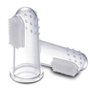 Super Soft Pet Dog Toilettage Outils de beauté Brosse à dents à doigts Teddy Brosses à dents Mauvaise haleine Tartare Dents Outil Chiens Chat Fournitures de nettoyage DH974