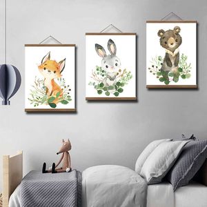 Super sterke magnetische opknoping scroll fotolijst houten poster canvas schilderij frame DIY decoratieve wand po frame voor kamer 210611