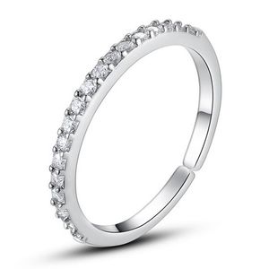 Bague ouverte de mariage en cristal Super fin pour Couple, bague de fiançailles en argent Rose or, en alliage tendance pour femmes, jolis cadeaux pour petite amie