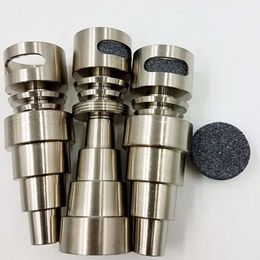 Super Universele Domeloze 6 in 1 Titanium Nails met Maan Rock 10mm 14mm 18mm Mannelijke Vrouwelijke Joint voor Glas Bongs Pipes DAB RIGS