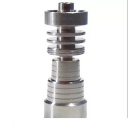 Super Universal Domeless Titanium Nails 14mm 18mm Articulación macho y hembra Domeless Nail GR2 Ajustable para Bongs de vidrio Tuberías de agua