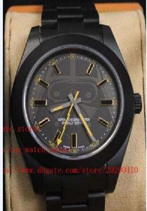 Super versie 2 stijl 40 mm zandstralende wijzerplaat 116400 Sapphire topkwaliteit Asia 2813 Mechanische automatische modeheren horloges1664985