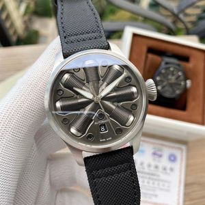 Super horloges 048 Montre DE luxe Japan geïmporteerd uurwerk imitatie titanium horlogekast lichtgevende indicatie automatische watches261B