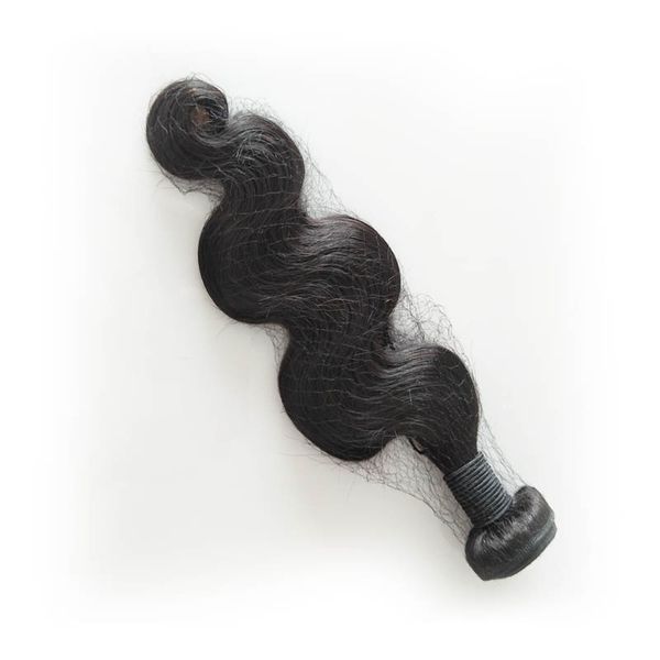 Súper trama Body Wave Virgin 4 paquetes Brasileño Indio Malasia Cabello humano teje Cabello Teñible Color natural 100 g / paquete