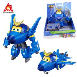 Super Wings 5 ​​pouces Transformer Jerome 2 Modes Figures d'action Robot Déformation transformation de l'avion Anime Toys Kid Gift 240522