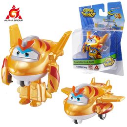Super Wings S5 2 Mini Transforming vervorming Transformatie-a-Bots Airplane Action Figures Robot Transformatie Toys for Kids GIF 240516