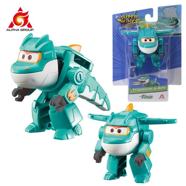 Super Wings S6 tino 2 pouces mini transformation anime déformation plan robot Action Figures Transformation Kids Toys Cadeaux 240508