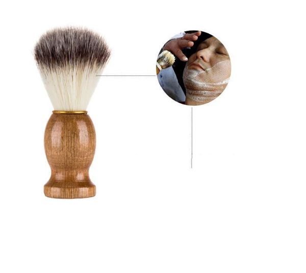 Superbe Salon de coiffure blaireau poignée noire Blaireau visage barbe nettoyage hommes Rasage brosses de nettoyage appareil outils