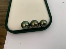 Superbe perle d'acqua dolce verde pavone naturale Nude Rotonde Aurora boreale 10-12 mm 1 pz
