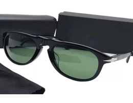 Superbes lunettes de soleil P714 UnFolding Pilot pour hommes Elastic Nose bridgeUV400 55 planches importées HD lentilles en verre vert EuroAm Big frame 2925648