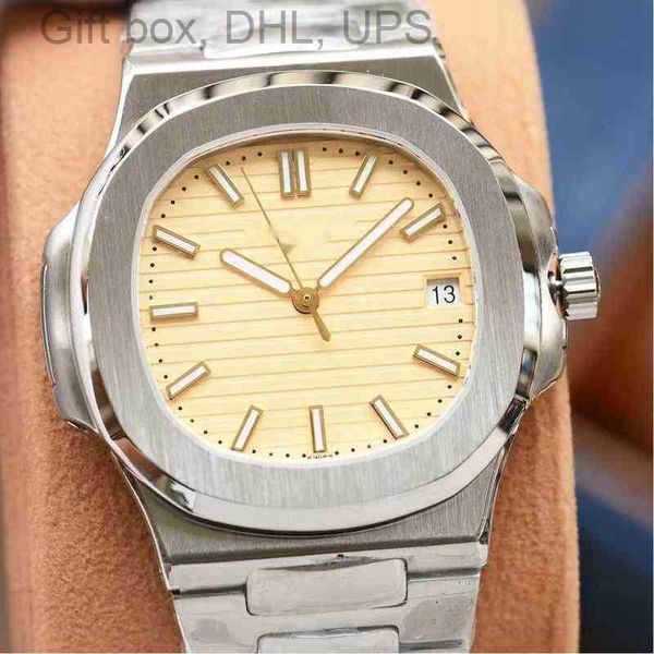 Superclone 3k 5711 8mm Cal324c Montres de luxe pour hommes Pate Philipp Montre la montre à miroir jaune pour hommes la plus luxueuse Montre-bracelet mécanique EJI4