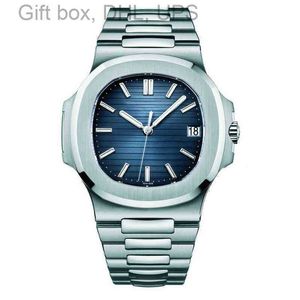 Superclone 3K 5711 8mm CAL324C MONTRE DE LUXE MENS Automatische horloges Waterdichte datum horloge zilveren riem blauw roestvrij mechanisch orologio di lusso polswatch h3gj
