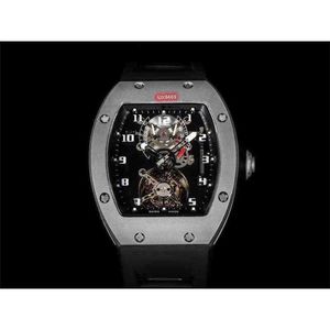 SUPERCLONE Tourbillon activo relojes reloj de pulsera de diseño Reloj Swiss Standard Tourbillon Movimiento Rm011 Rm12-01 Rm53-01 Titanio Cerámica Carbono QHY4 6GB0