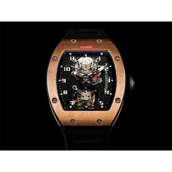 SUPERCLONE Active tourbillon montres montre-bracelet designer Montre Swiss Standard Tourbillon Mouvement Rm011 Rm21-01 Titane Céramique Carbone DCGW 1GP7 DP20