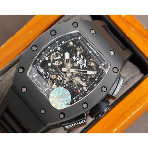 Reloj automático superclone para hombres rm11-03 relojes cronógrafo VWGY caja de fibra de carbono NTPT de alta calidad movimiento mecánico uhr montre de luxe