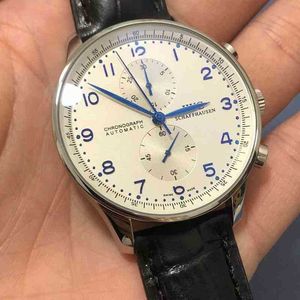Superclone LW Watch Luxury Mens Mechanisch horloge Portugees heren timingfunctie Waterdichte vrijetijdsbedrijf op tijd Swiss Es
