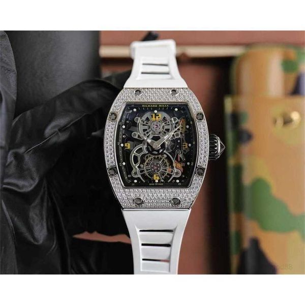 Superclone Richar Millers reloj automático para hombres cronógrafo Diamond Luxury relojes de movimiento para hombres RM1701 R i c h a r d Hollow Tourbillon Designer JIXU New Highend q 64