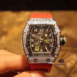 SuperClone RM030 engrwolf Watch Series 2824 Automatische machine Wit staal Volledige boortape Man 0UZR