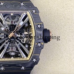 SUPERCLONE Rm12 Active Tourbillon Montres Montre-bracelet Montre de créateur Swiss Standard Tourbillon Mouvement Rm12-01 Titane Céramique Carbon720 Montres de luxe