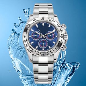 Montre superclone pour hommes, automatique, mécanique, en céramique, 40mm, entièrement en acier inoxydable, fermoir coulissant, montres-bracelets de natation, saphir lumineux, étanche