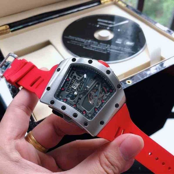 Superclone Montre des créateurs de bracelet Mécanique masculine de luxe Mécanique Richa Milles Wristwatch Tiktok Kwai Tin Bucket Machine Vibrant rapide Rouge Persona QRM3