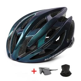Superide Outdoor Road Bike Mountain -helm met achtergrondlicht Ultralight DH MTB Bicycle Sports Riding Cycling 240428