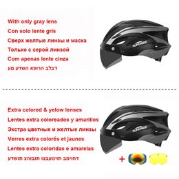 Casque de cyclisme rechargeable super-superlié avec casque de vélo MTB à l'objectif TT avec casque de vélo de route de la route du dos